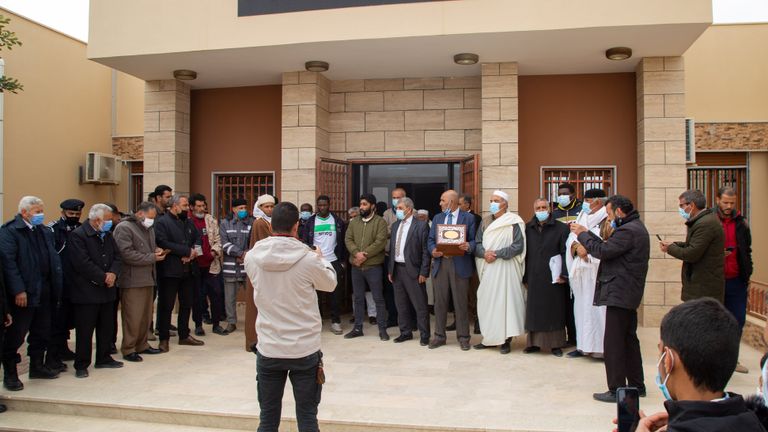 جانب من استقبال بلدية الرجبان لرحالة السلام