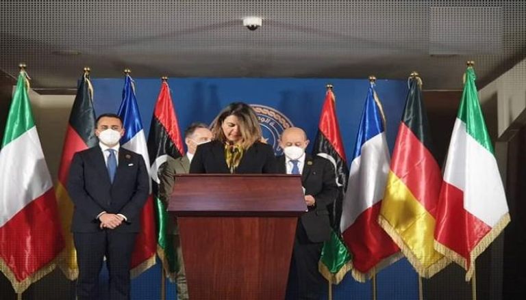 وزراء خارجية ليبيا وفرنسا وألمانيا وإيطاليا 