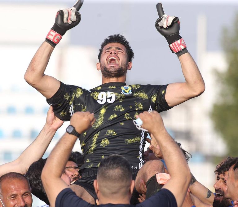 فرحة القوة الجوية بالتأهل لربع النهائي من مواجهة الزوراء ضد أربيل في كأس العراق