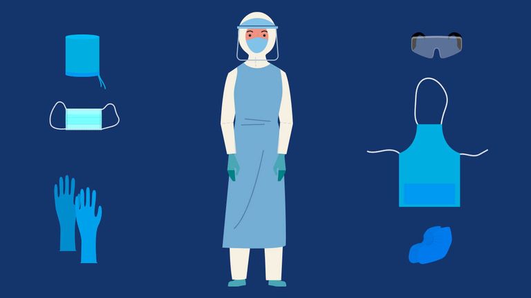 قناع وجه ملقى على الأرض مهددا بنقل فيروس كورونا