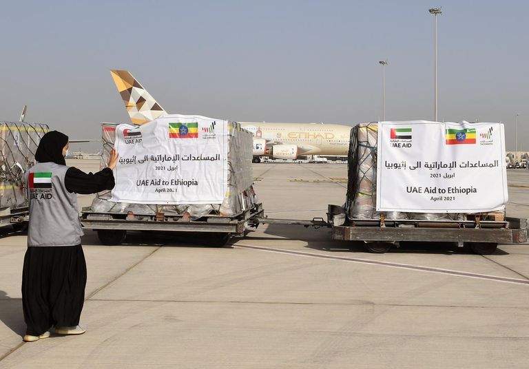 الإمارات ترسل طائرة مساعدات إنسانية إلى إثيوبيا مساعدات إماراتية لإثيوبيا