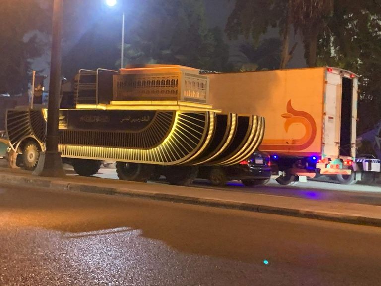 من بروفات موكب المومياوات الملكية
