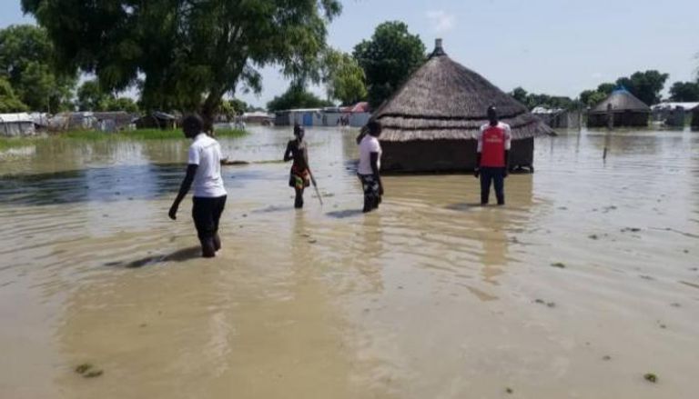  الفيضانات تغمر مدينة بور بولاية جونقلي في جنوب السودان 
