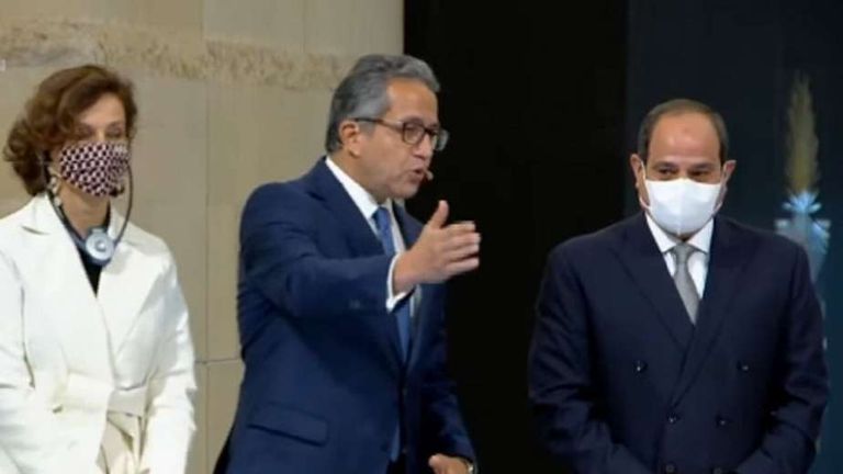 الرئيس المصري في متحف الحضارة القومي