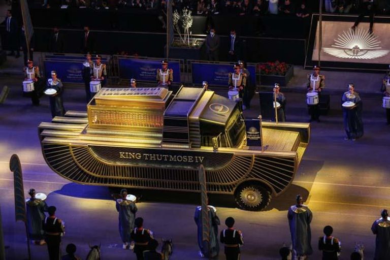 جانب من موكب نقل المومياوات الملكية