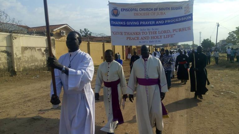 إحدى الكنائس في جنوب السودان