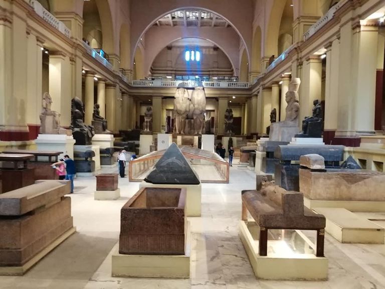 المتحف المصري خلال موكب المومياوات الملكية في مصر