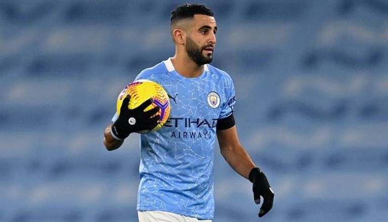 رياض محرز نجم فريق مانشستر سيتي ومنتخب الجزائر