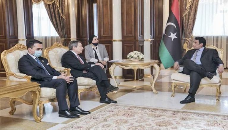 رئيس المجلس الرئاسي الليبي ورئيس الوزراء الإيطالي