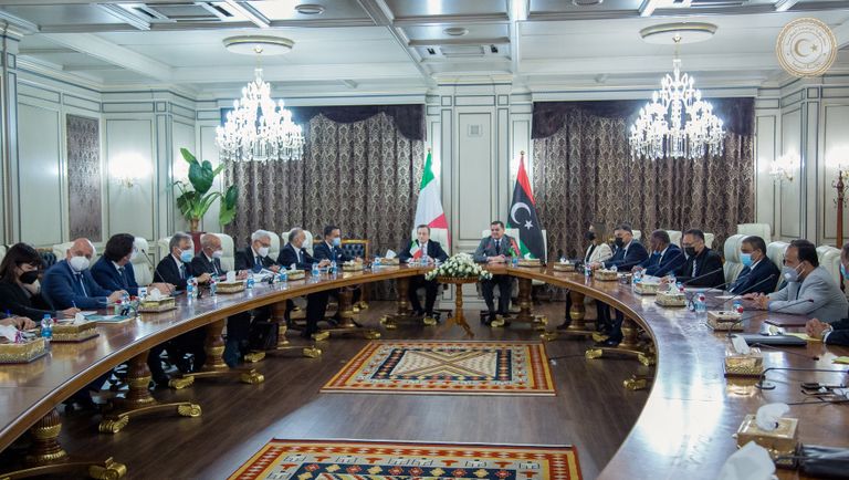 رئيسا الحكومتين الليبية والإيطالية 