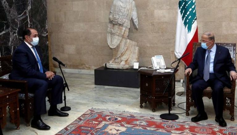 لقاء السفير زكي مع الرئيس اللبناني