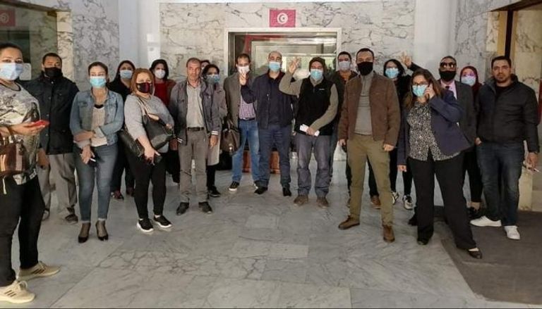 اعتصام صحفيي وكالة تونس أفريقيا للأنباء