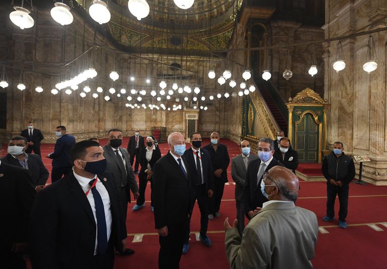 الرئيس التونسي في متحف الحضارة