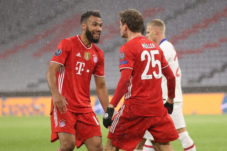 بايرن ميونخ ضد باريس سان جيرمان في دوري أبطال أوروبا جوشوا كيميش ومانويل نوير وتوماس مولر