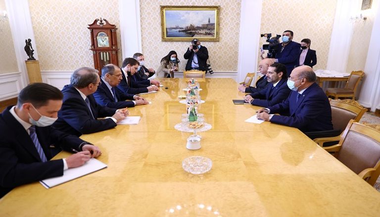  وزير الخارجية الروسي ورئيس الوزراء اللبناني المكلف