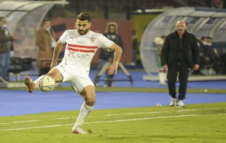 حمزة المثلوثي لاعب الزمالك الزمالك ضد الأهلي - صورة أرشيفية