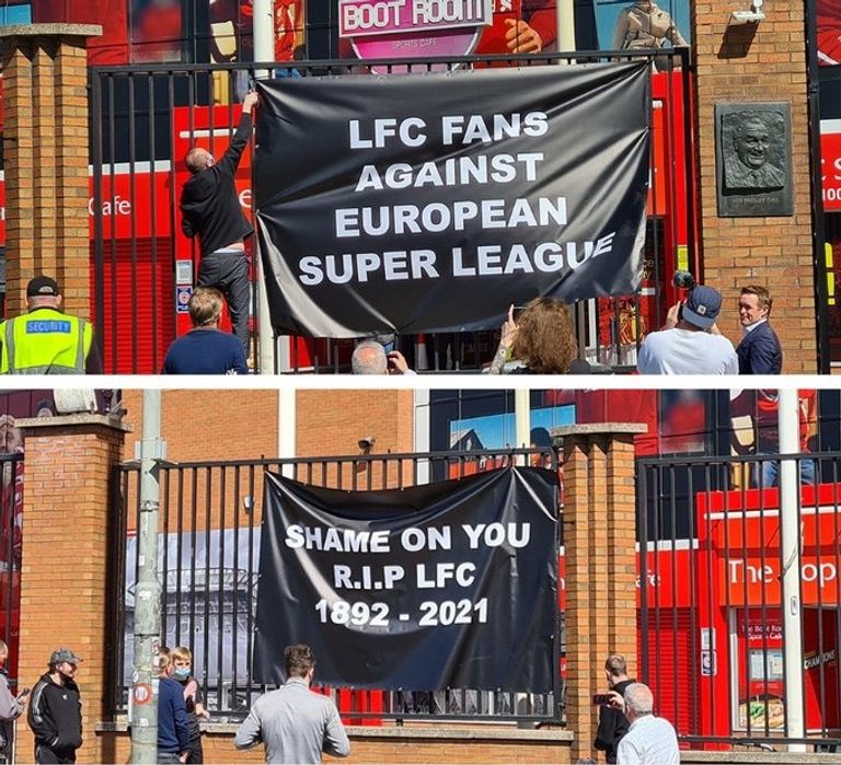 اعتراضات جماهير ليفربول دوري السوبر الأوروبي