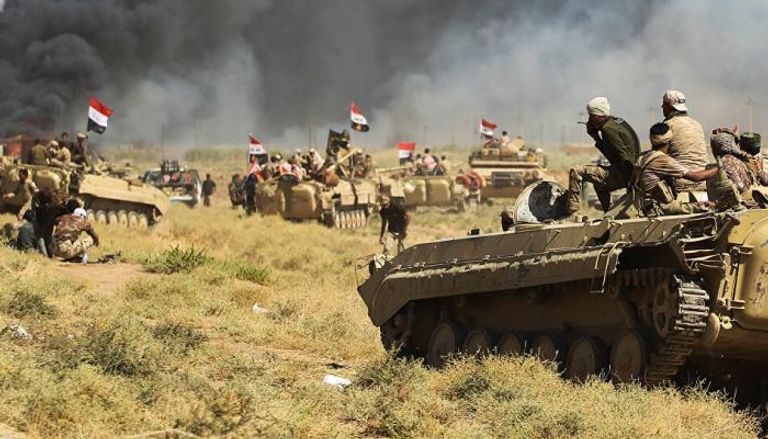 قوات من الجيش العراقي  خلال معركة تحرير الحو