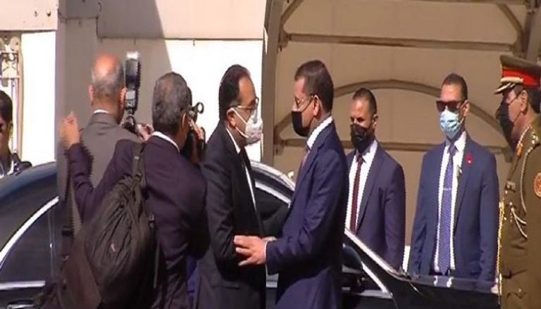 رئيس الوزراء المصري مصطفى مدبولي لدى وصوله طرابلس