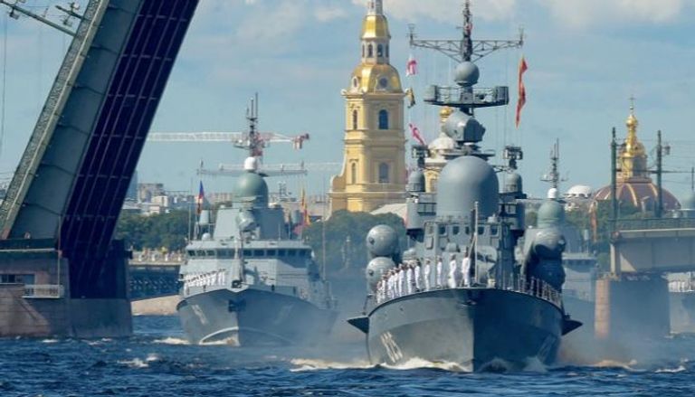 قطع بحرية عسكرية تابعة للأسطول الروسي - أ.ف.ب