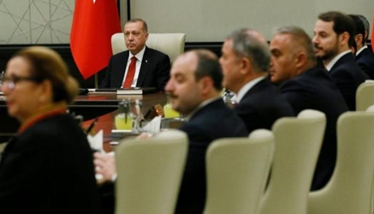 أردوغان خلال اجتماع لمجلس الوزراء