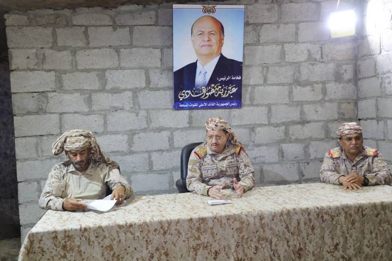 جانب من اجتماع قيادة وزارة الدفاع اليمنية