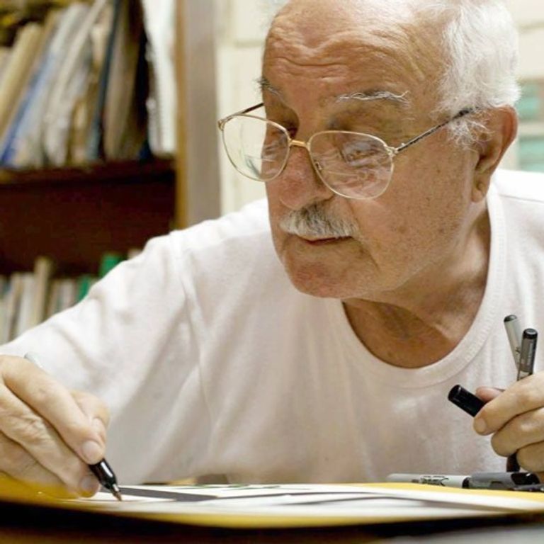 الفنان التشكيلي كريم دباح الأديب مريد البرغوثي