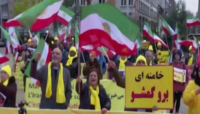 احتجاجات سابقة في أوروبا ضد انتهاكات النظام الإيراني