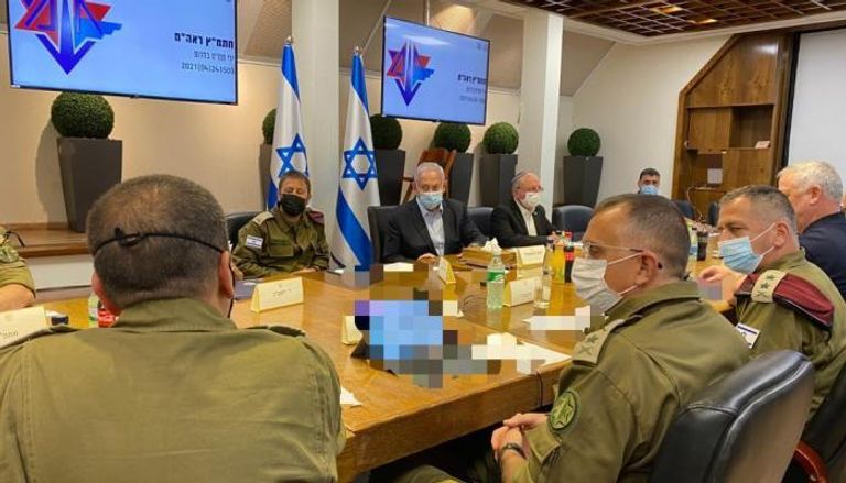جانب من الاجتماع الأمني الإسرائيلي بحضور نتنياهو