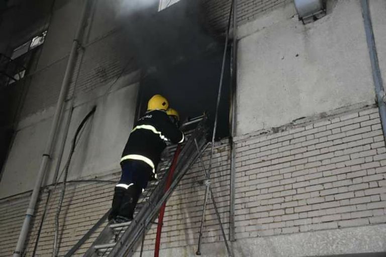 حريق داخل مستشفى مرضى كورونا ببغداد