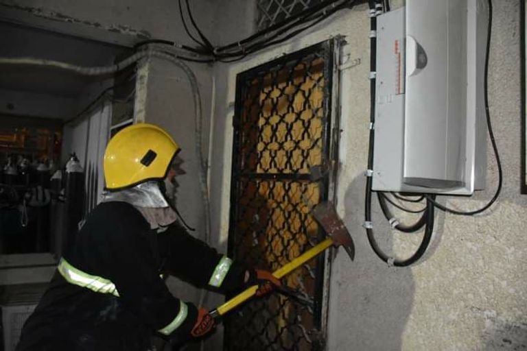 حريق داخل مستشفى مرضى كورونا ببغداد