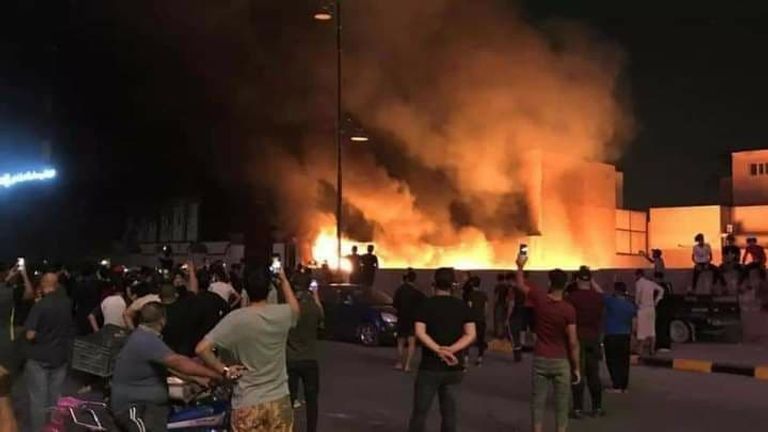 حريق داخل مستشفى مرضى كورونا ببغداد