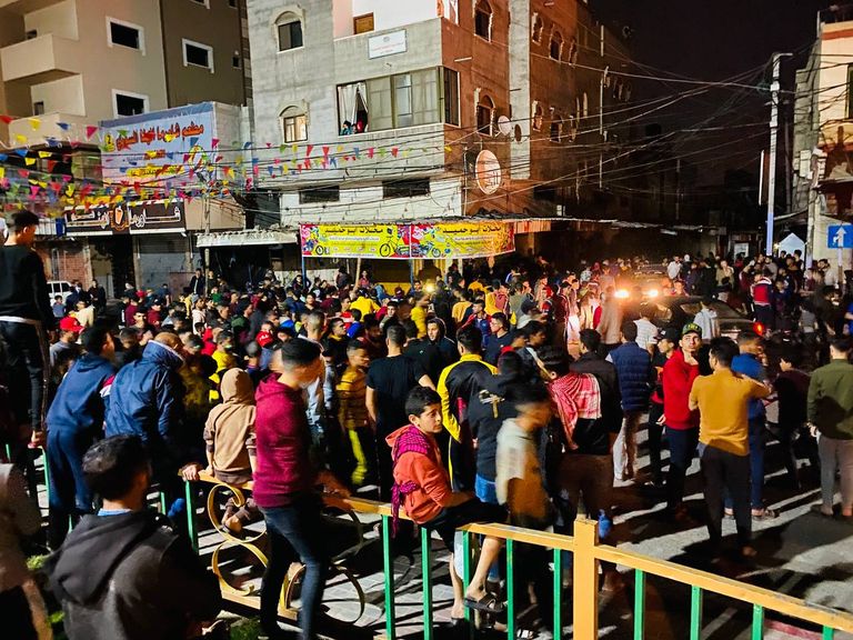 مظاهرة في غزة تضامنا مع القدس