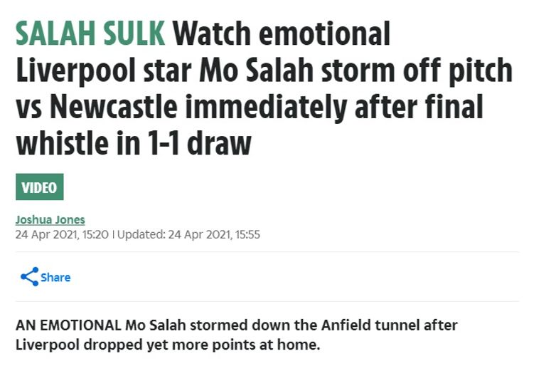 محمد صلاح ضد نيوكاسل