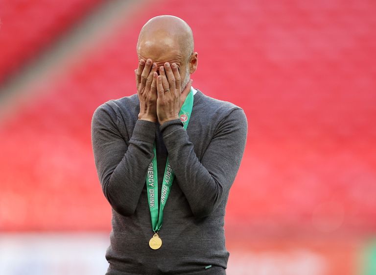 بيب جوارديولا مدرب مانشستر سيتي فريق ريال مدريد