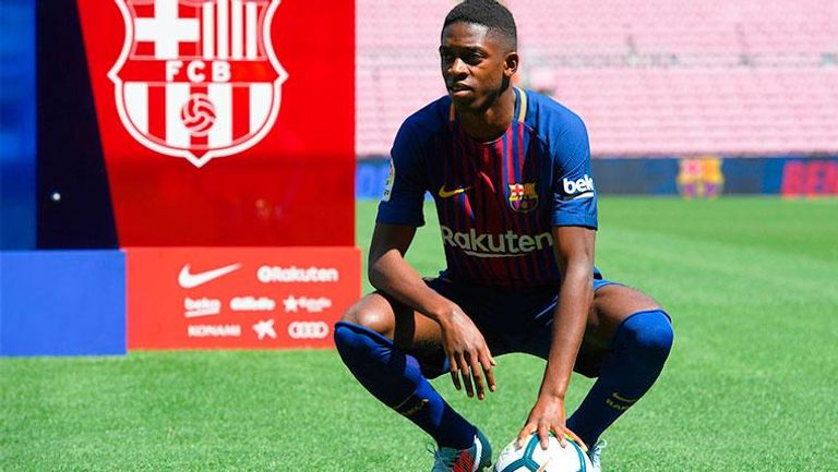 عثمان ديمبلي بقنيص برشلونة  عثمان ديمبلي