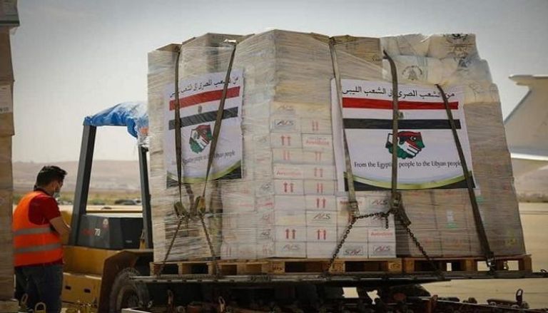 المساعدات الطبية المصرية تصل إلى الشرق الليبي 