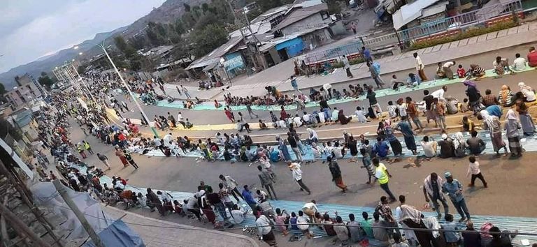 مائدة إفطار جماعي بمدينة باتي الإثيوبية