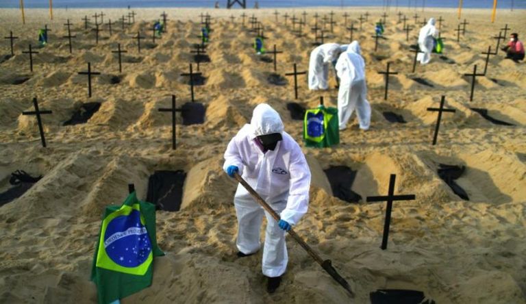 ارتفاع وفيات البرازيل كورونا حول العالم