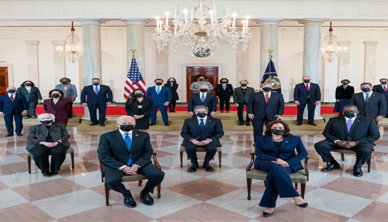 الرئيس الأمريكي جو بايدن، ونائبته كامالا هاريس