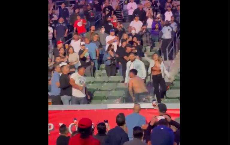 جانب من المشادات الجماهيرية