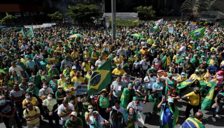 جانب من المظاهرات في البرازيل