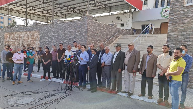 المؤتمر الصحفي للقوائم الانتخابية بغزة