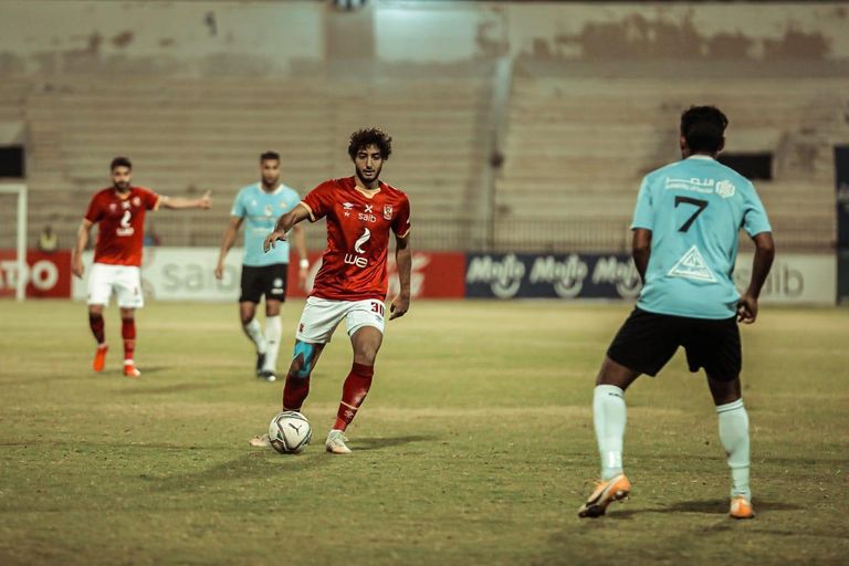 من مباراة غزل المحلة ضد الأهلي في الدوري المصري
