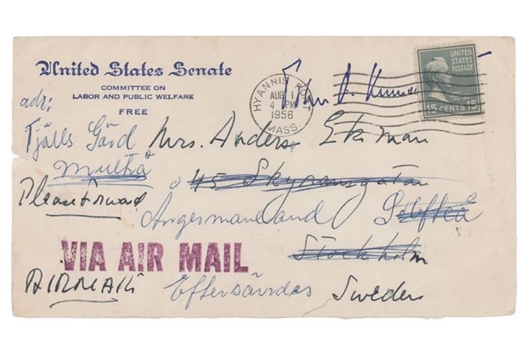 خطابات لكينيدي معروضة للبيع في المزاد