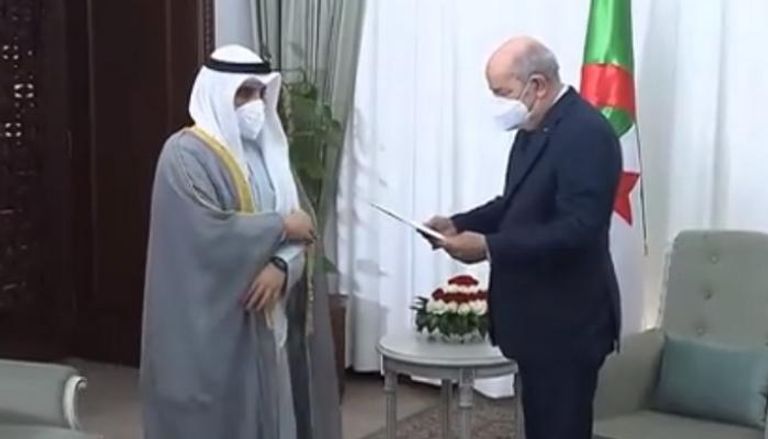 الرئيس الجزائري ووزير خارجية الكويت