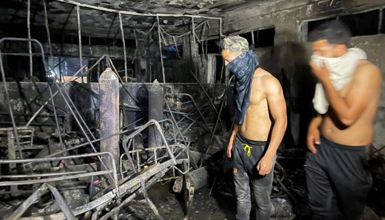 حريق مستشفى ابن الخطيب في بغداد