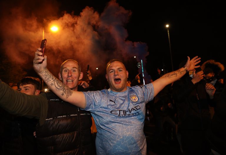 مشجعو مانشستر سيتي 