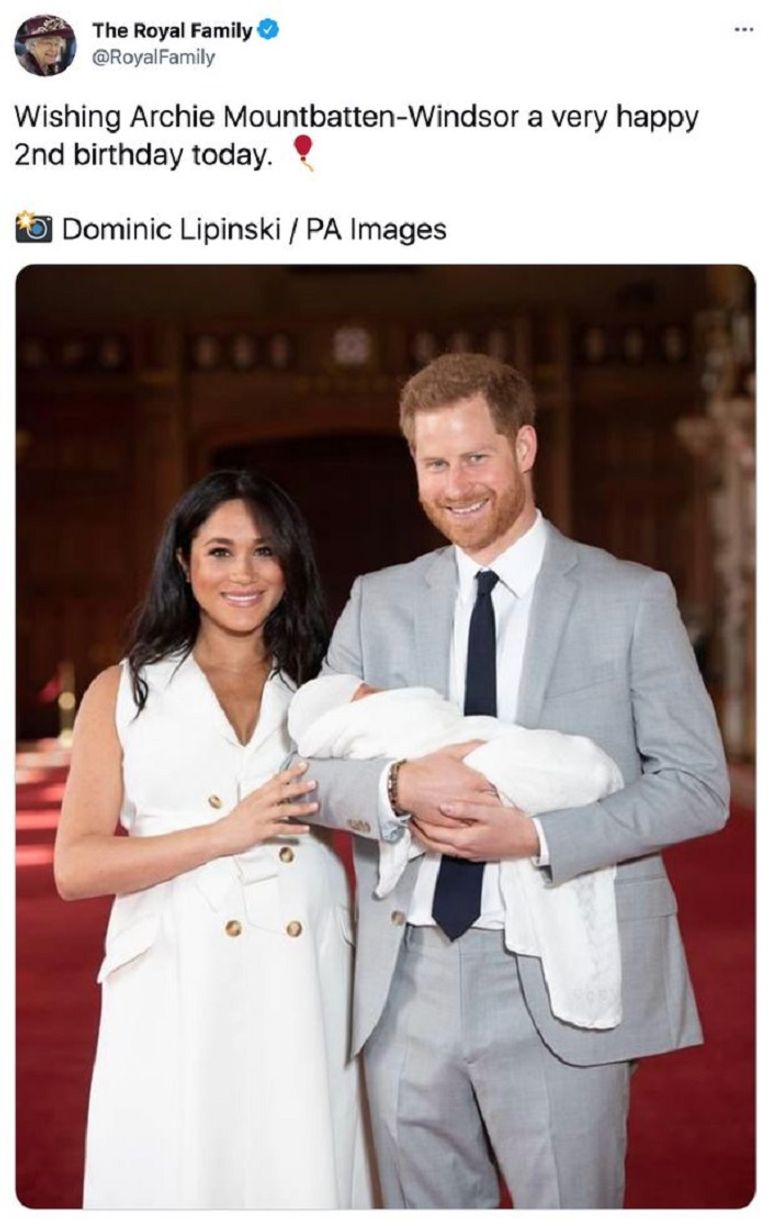 الأمير هاري وميجان ماركل مع ابنهما آرتشي - أرشيفية