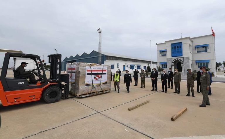 طائرة المساعدات المصرية